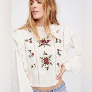 White Embroidery Top